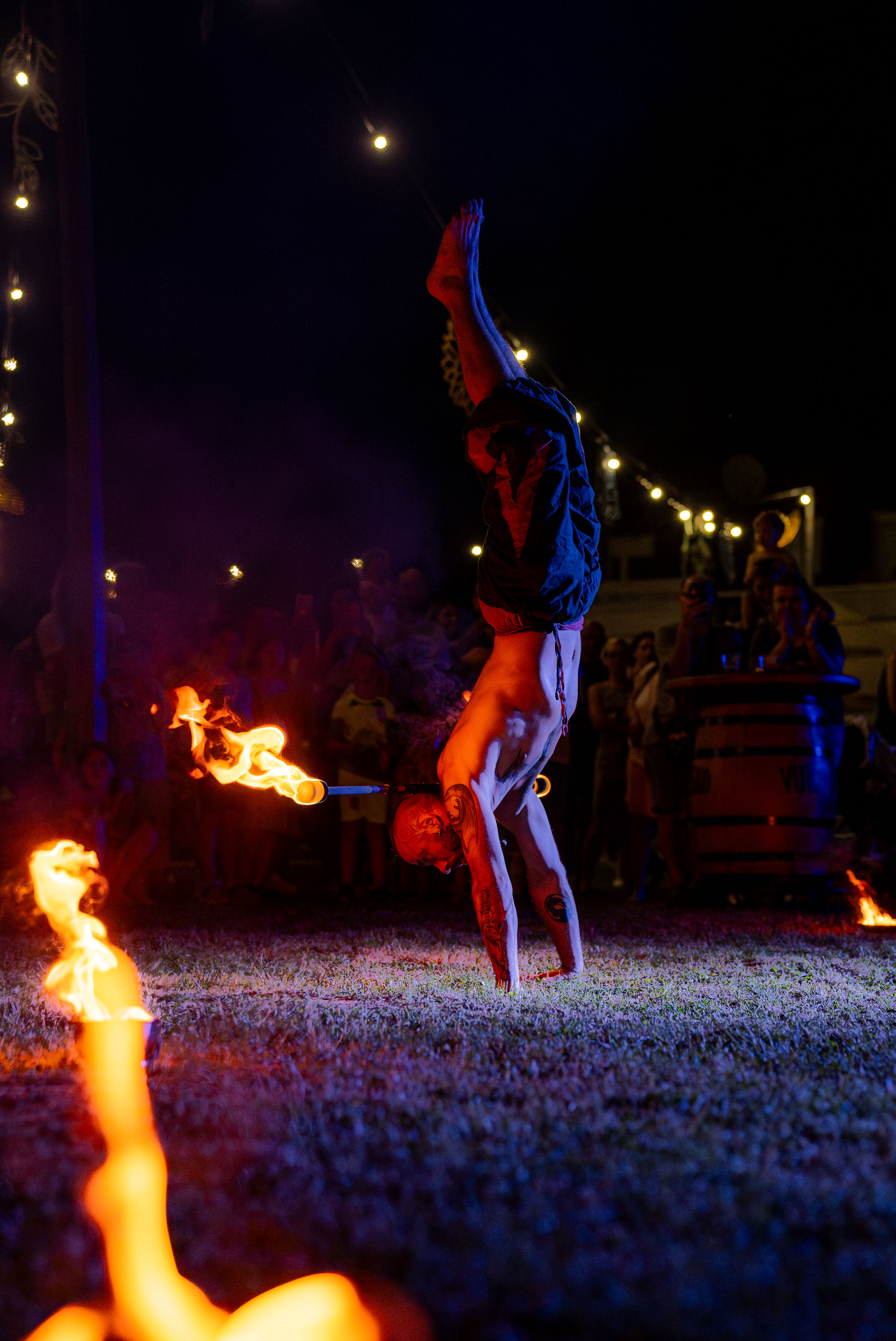 Fire breathing and fire eating performance