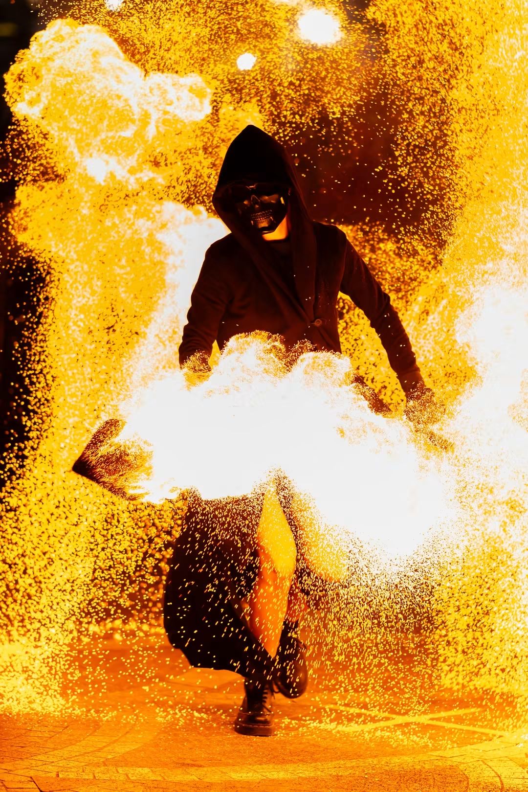 Fire sparks performance